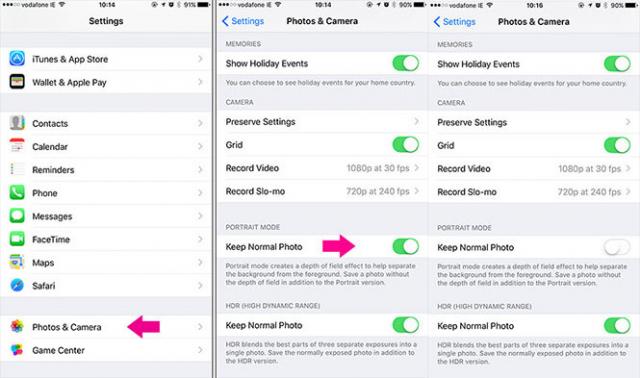 Cách giúp tiết kiệm bộ nhớ iPhone bằng việc tắt chế độ chụp ảnh Portrait - 2