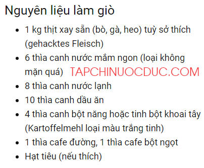 cong thuc lam gio cha bang thit xay san cuc nhanh va ngon