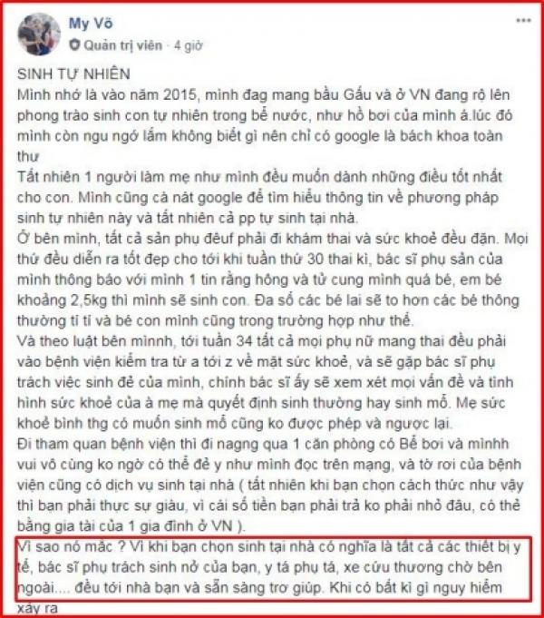 Mẹ Việt ở Đức chia sẻ câu chuyện “sinh tự nhiên” được cư dân mạng ủng hộ nhiệt tình! - 2