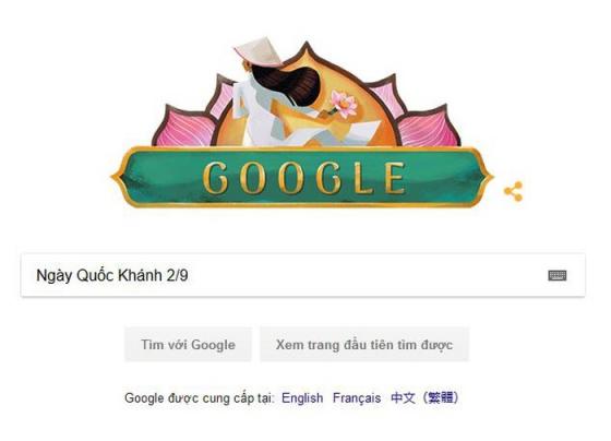 Google thay đổi logo mừng ngày Quốc khánh Việt Nam