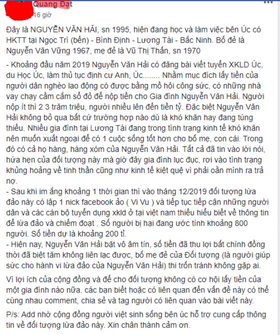 132 2 Canh Bao Gia Mao Luat Su Di Tru Uc Thanh Nien Viet Chiem Doat 200 Ty Cua 800 Nguoi