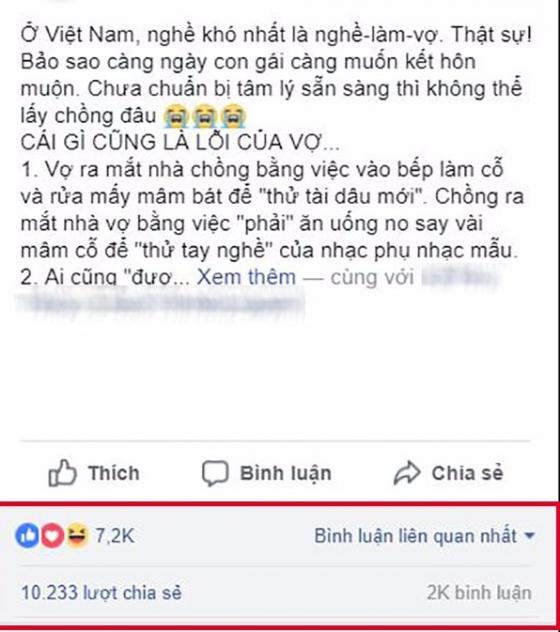 Nghề khó nhất chính là nghề làm vợ - bài viết làm dậy sóng MXH, ai đọc cũng thấy mình trong đó