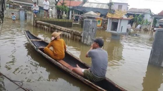 132 3 Ho Thuy Loi Thuy Dien Xa Nuoc Nhieu Noi O Hue Ngap Nang Du Troi Khong Mua