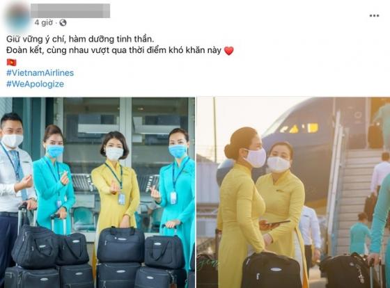 132 2 Tiep Vien Hang Khong Vietnam Airlines Dong Loat Xin Loi Tren Mang