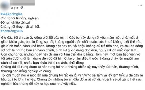 132 5 Tiep Vien Hang Khong Vietnam Airlines Dong Loat Xin Loi Tren Mang