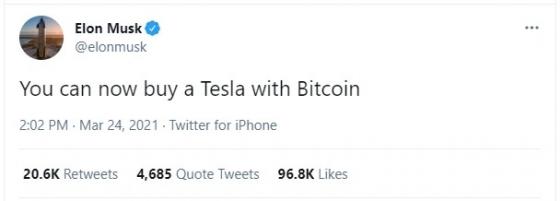 132 2 Elon Musk Da Co The Mua Xe Tesla Bang Bitcoin