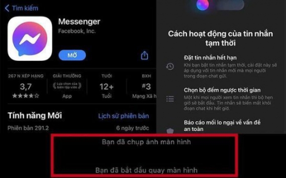 3 Giai Ma Tinh Nang Thong Bao Khi Chup Man Hinh Tren Messenger