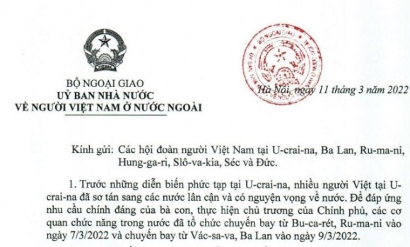 1 Thu Ngo Gui Cac Hoi Doan Nguoi Viet Nam Tai Duc Va Cac Nuoc Ukraine Ba Lan Romania Hungary Slovakia Sec