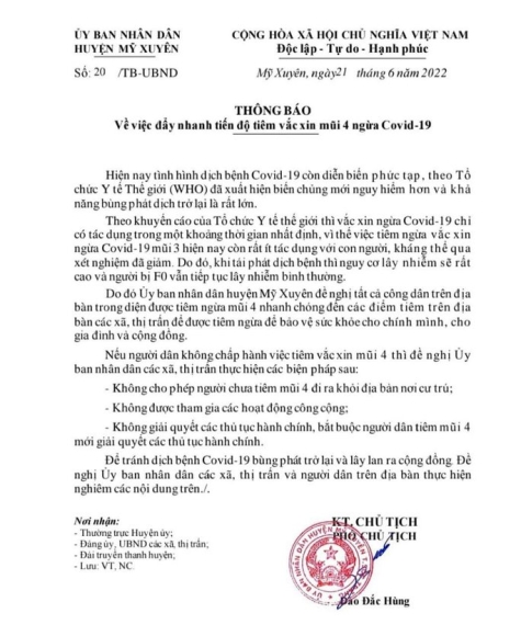 2 Chu Tich Huyen My Xuyen Len Tieng Ve Thong Bao La Phong Chong Covid 19