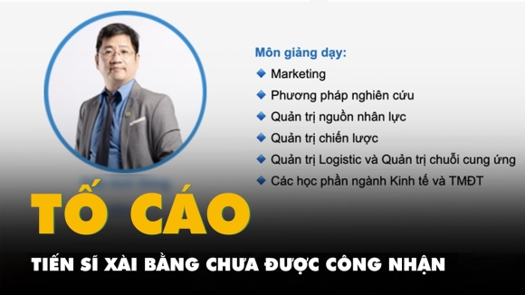 Phó hiệu trưởng trường đại học bị tố xài bằng tiến sĩ chưa được công nhận