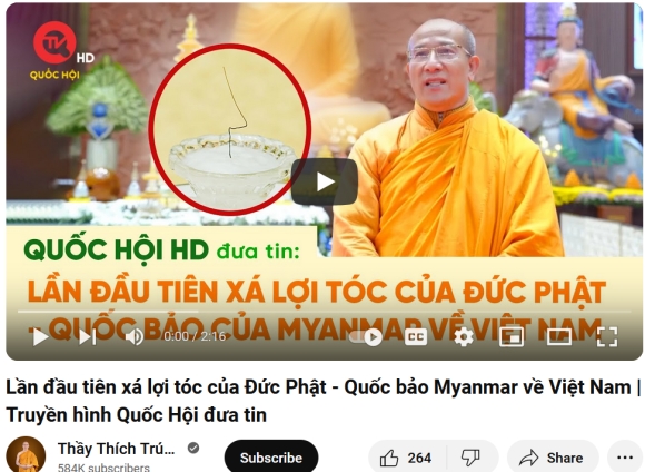 Vụ “xá lợi tóc” ở chùa Ba Vàng: Lấy bảo vật quốc gia của nước khác cứ như lấy cái kim, sợi chỉ