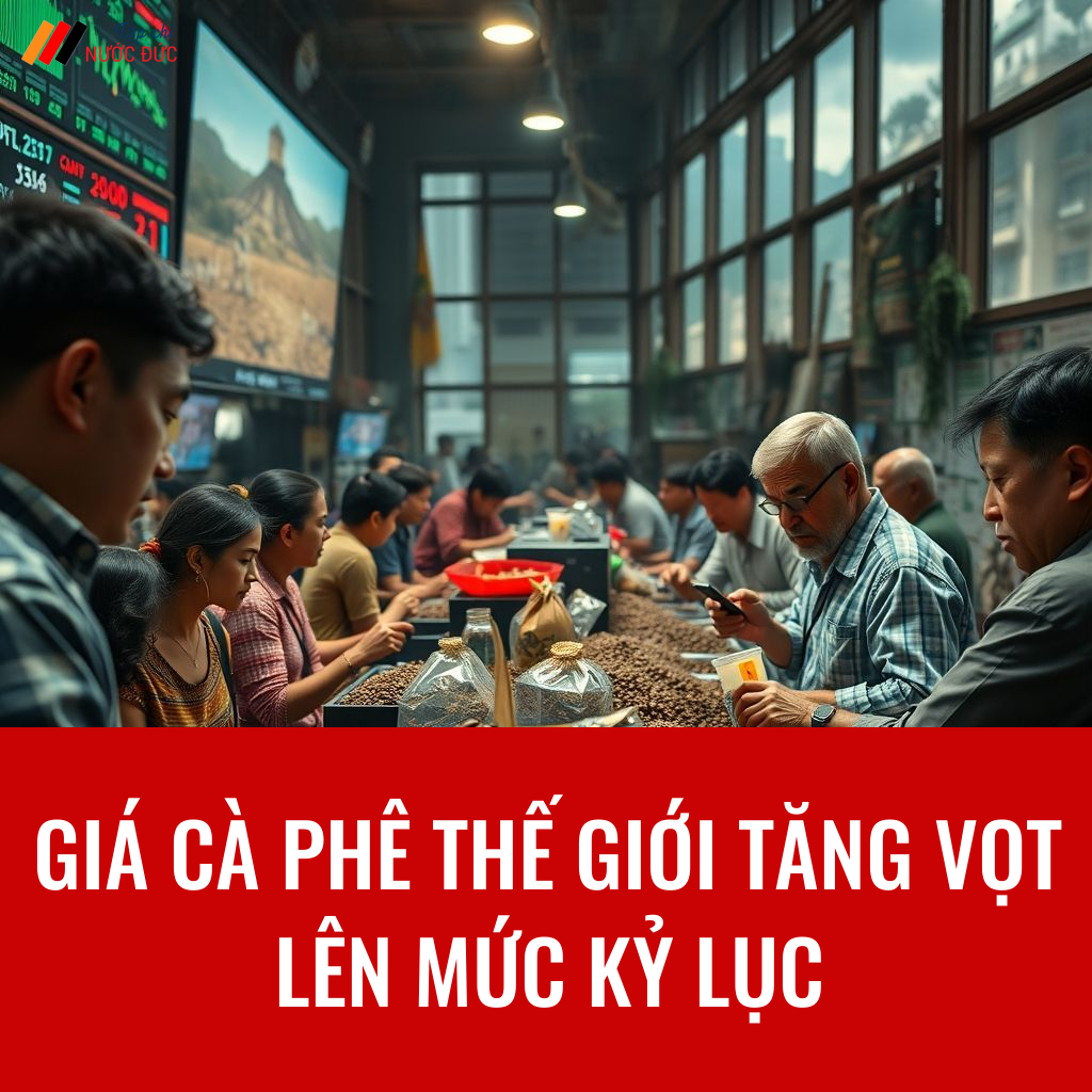 Giá cà phê thế giới tăng vọt lên mức kỷ lục