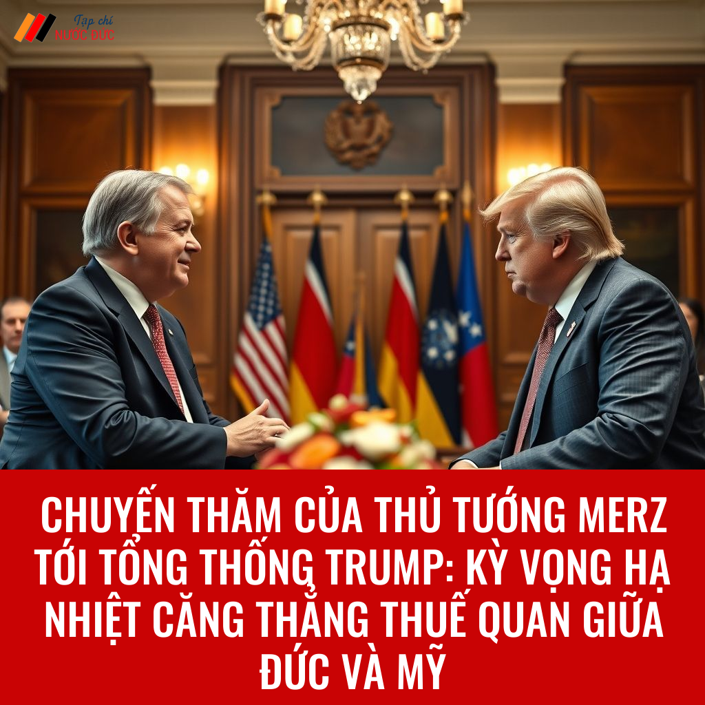 Chuyến thăm của Thủ tướng Merz tới Tổng thống Trump: Kỳ vọng hạ nhiệt căng thẳng thuế quan giữa Đức và Mỹ