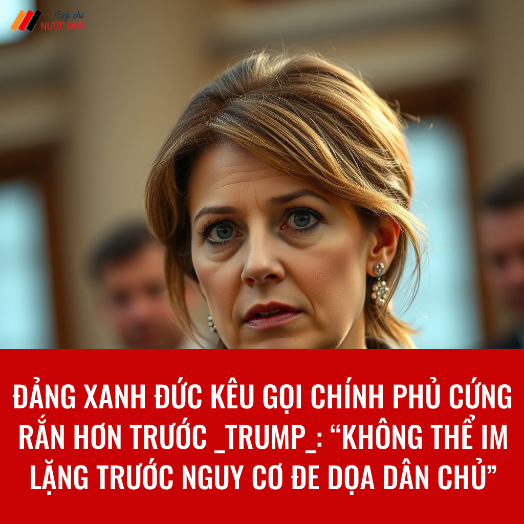 Đảng Xanh Đức kêu gọi chính phủ cứng rắn hơn trước _Trump_: “Không thể im lặng trước nguy cơ đe dọa dân chủ”