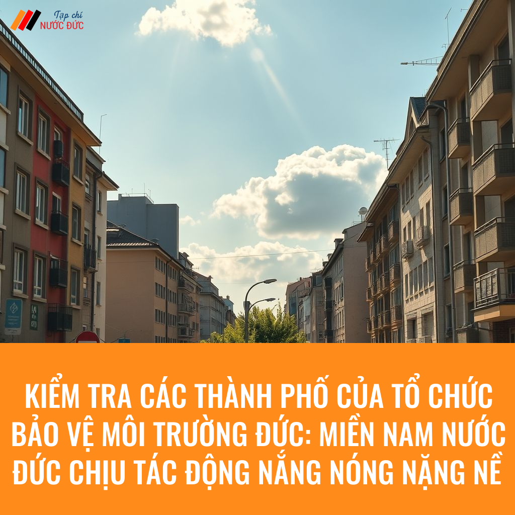 Kiểm tra các thành phố của Tổ chức Bảo vệ Môi trường Đức: Miền Nam nước Đức chịu tác động nắng nóng nặng nề