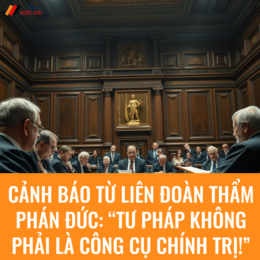 Cảnh báo từ Liên đoàn Thẩm phán Đức: “Tư pháp không phải là công cụ chính trị!”