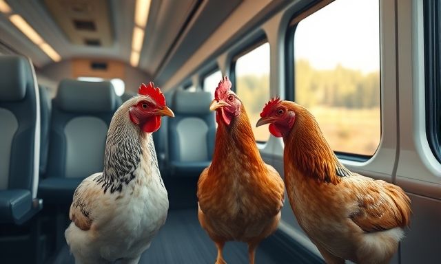 Ba con gà mái gây náo loạn trên tàu S-Bahn từ Essen đến Köln