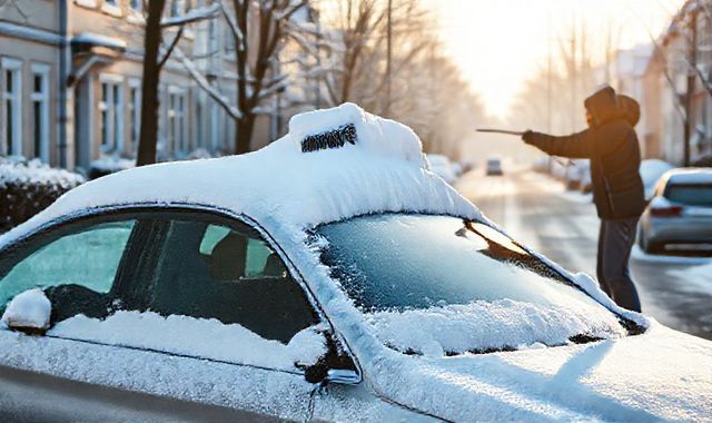 Lái xe mùa đông ở Đức: đừng để tuyết trên xe khiến bạn bị phạt tiền