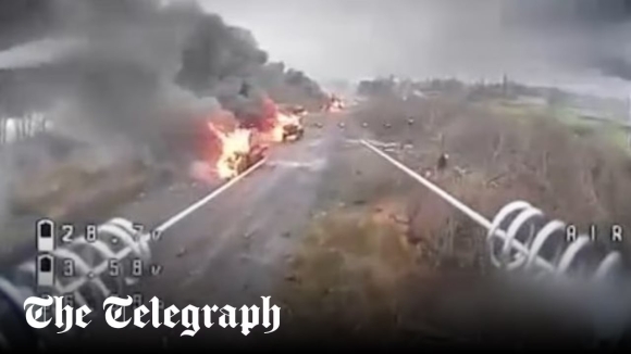 1 Ukraine Tung Video Phan Cong Tieu Diet Doan Xe Thiet Giap Nga O Phao Dai Pokrovsk